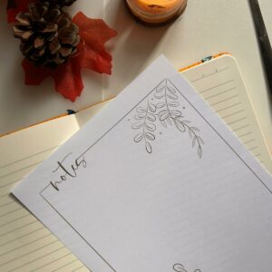 pagina di note per idee appuntamenti e pensieri