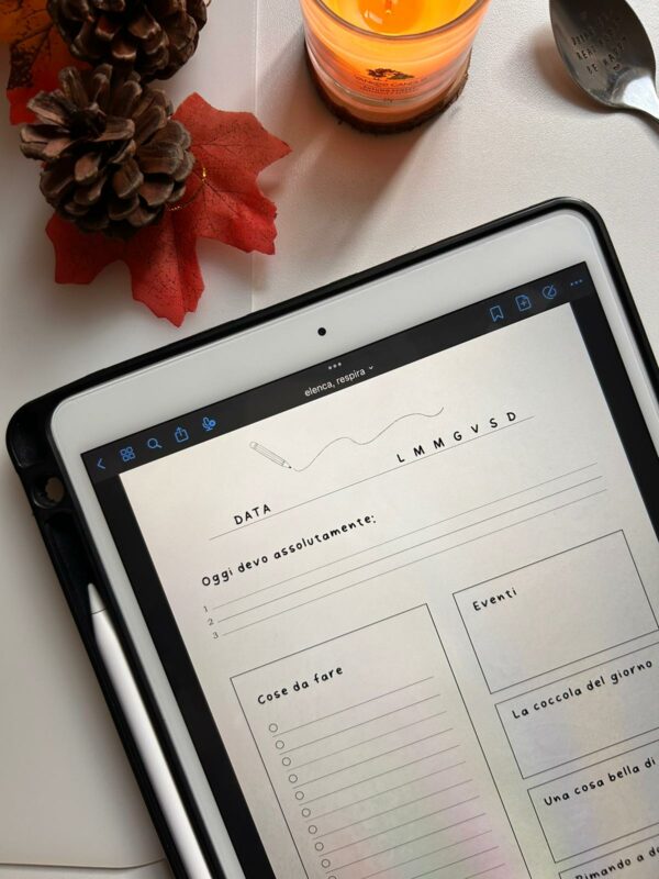 elenca respira planner giornaliero non datato con to do list
