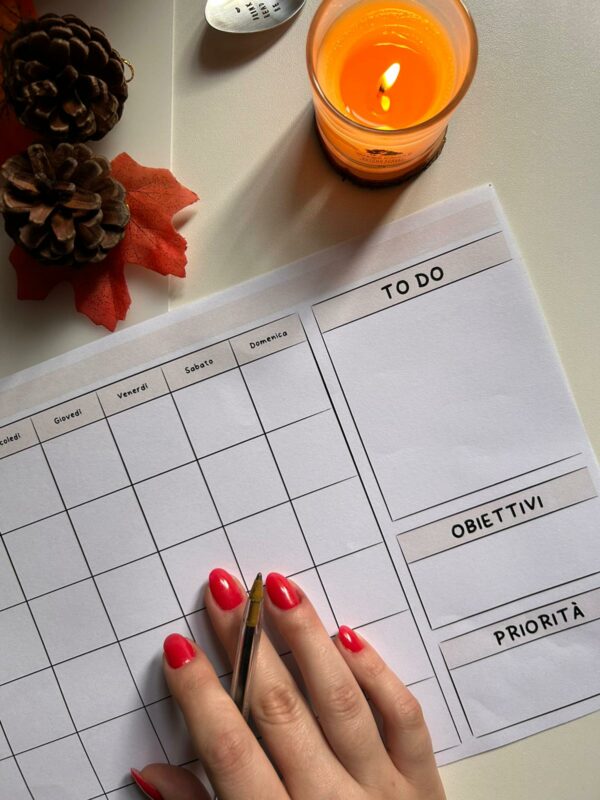 calendario mensile non datato con to do list in formato digitale e da stampare