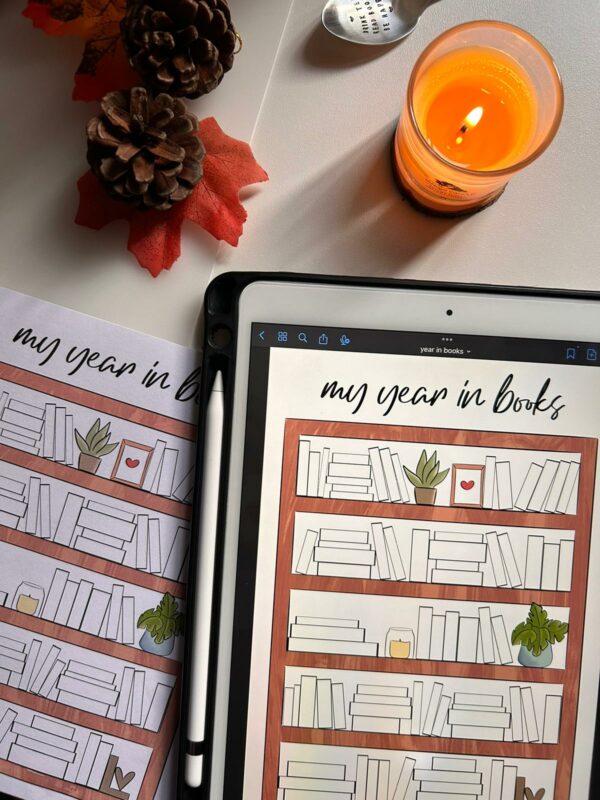 Year in Books | Tracker dei libri da leggere per agenda e bullet journal digitale o cartaceo