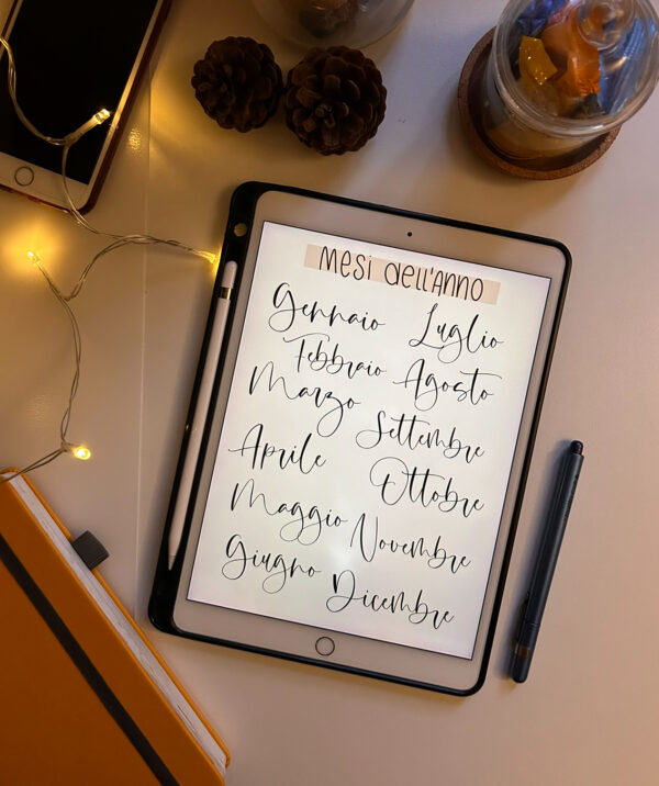sticker mesi dell'anno adesivi per agende bullet journal e taccuini digitali goodnotes