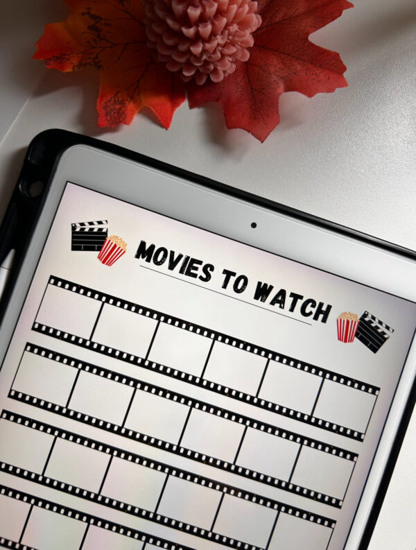 tracker film da vedere movies to watch download per agenda bullet journal e taccuini digitali