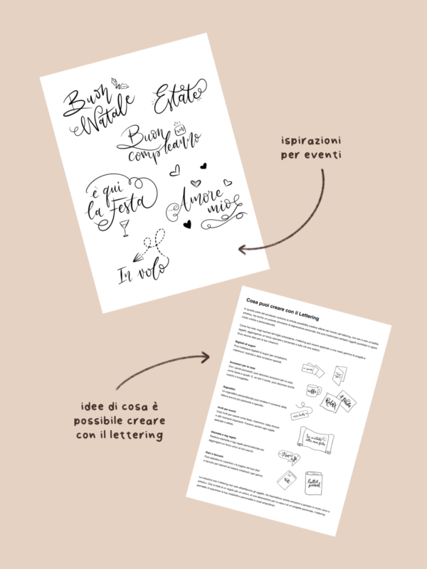 Workbook Hand Lettering con le Brush Pen esercizi per principianti